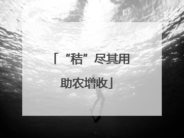 “秸”尽其用 助农增收
