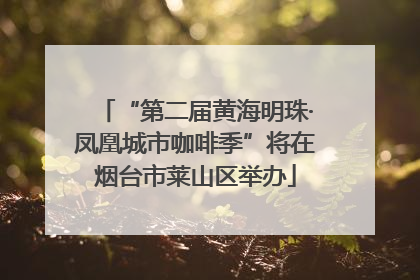 “第二届黄海明珠·凤凰城市咖啡季”将在烟台市莱山区举办