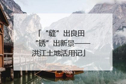 “缝”出良田 “锈”出新景——洪江土地活用记