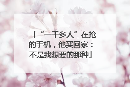 “一千多人”在抢的手机，他买回家：不是我想要的那种