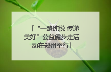 “一路纯悦 传递美好”公益健步走活动在郑州举行