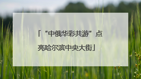 “中俄华彩共游”点亮哈尔滨中央大街