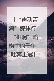 “声动青海”媒体行“扣响”暗格中的千年吐蕃王冠