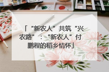“新农人”共筑“兴农路”：“新农人”付鹏程的稻乡情怀