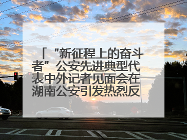 “新征程上的奋斗者”公安先进典型代表中外记者见面会在湖南公安引发热烈反响(一)