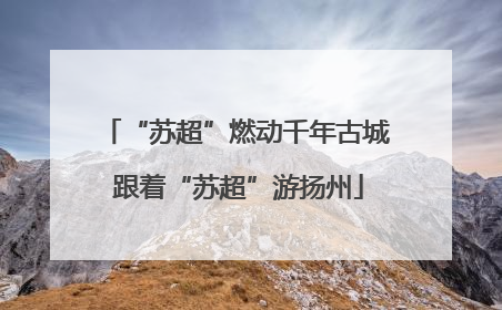 “苏超”燃动千年古城 跟着“苏超”游扬州