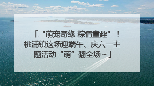 “萌宠奇缘 粽情童趣”！桃浦镇这场迎端午、庆六一主题活动“萌”翻全场～