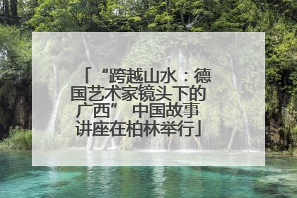 “跨越山水：德国艺术家镜头下的广西” 中国故事讲座在柏林举行