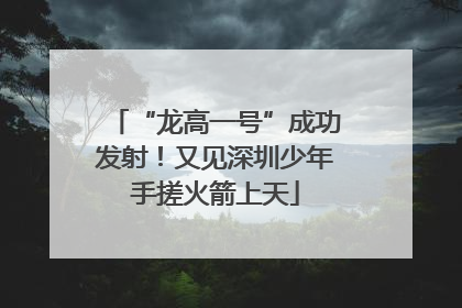 “龙高一号”成功发射！又见深圳少年手搓火箭上天