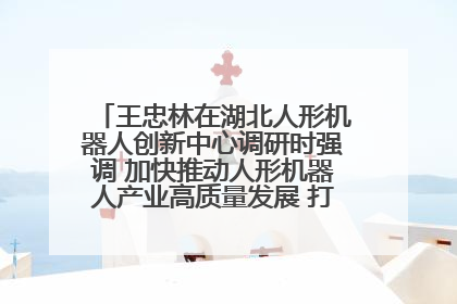 王忠林在湖北人形机器人创新中心调研时强调 加快推动人形机器人产业高质量发展 打造具有全国影响力的研发创新基地