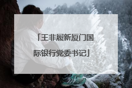 王非履新厦门国际银行党委书记
