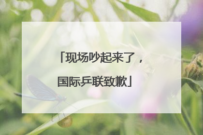 现场吵起来了，国际乒联致歉