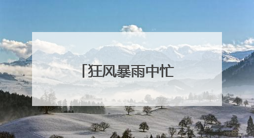 狂风暴雨中忙碌的赵值班
