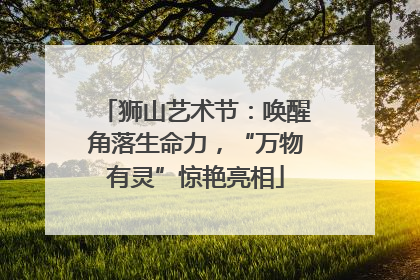 狮山艺术节：唤醒角落生命力，“万物有灵”惊艳亮相