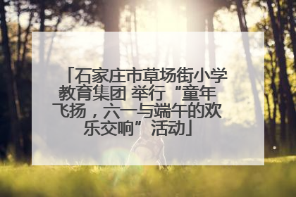 石家庄市草场街小学教育集团 举行“童年飞扬，六一与端午的欢乐交响”活动