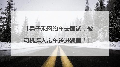 男子乘网约车去面试，被司机连人带车送进湖里！