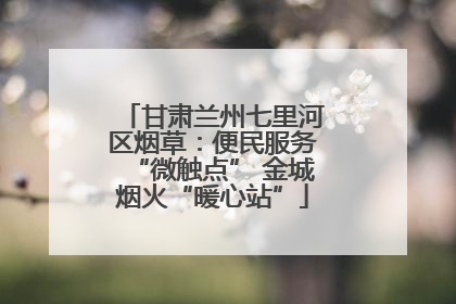 甘肃兰州七里河区烟草：便民服务“微触点” 金城烟火“暖心站”