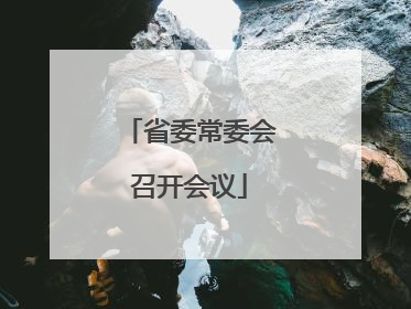 省委常委会召开会议
