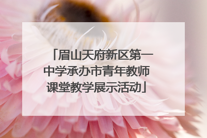 眉山天府新区第一中学承办市青年教师课堂教学展示活动