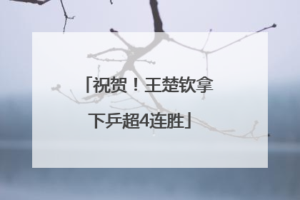 祝贺！王楚钦拿下乒超4连胜