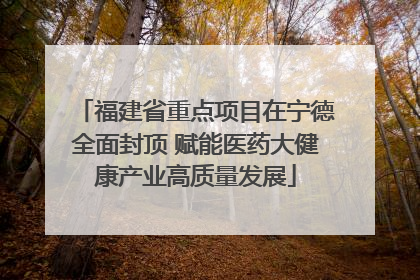 福建省重点项目在宁德全面封顶 赋能医药大健康产业高质量发展