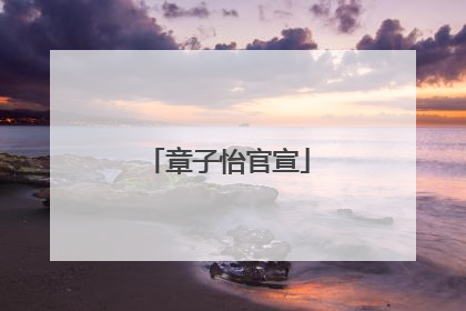 章子怡官宣