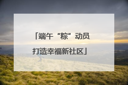 端午“粽”动员 打造幸福新社区