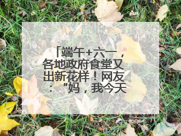 端午+六一，各地政府食堂又出新花样！网友：“妈，我今天不回家吃了”