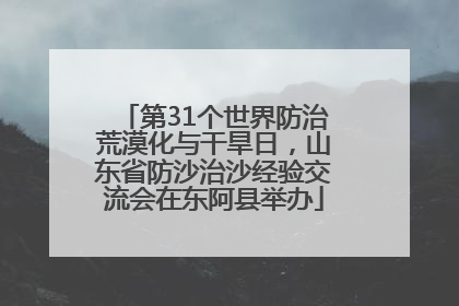 第31个世界防治荒漠化与干旱日，山东省防沙治沙经验交流会在东阿县举办