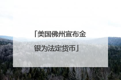 美国佛州宣布金银为法定货币