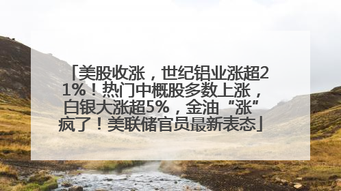 美股收涨，世纪铝业涨超21%！热门中概股多数上涨，白银大涨超5%，金油“涨”疯了！美联储官员最新表态