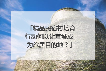精品民宿村培育行动何以让宣城成为旅居目的地？