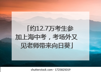 约12.7万考生参加上海中考，考场外又见老师带来向日葵