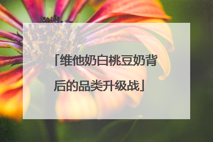 维他奶白桃豆奶背后的品类升级战