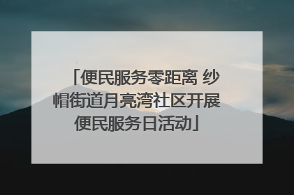 便民服务零距离 纱帽街道月亮湾社区开展便民服务日活动