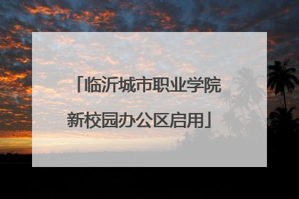 临沂城市职业学院新校园办公区启用