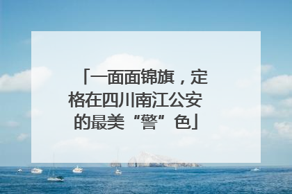 一面面锦旗，定格在四川南江公安的最美“警”色