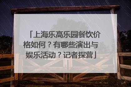 上海乐高乐园餐饮价格如何？有哪些演出与娱乐活动？记者探营