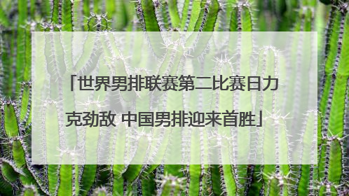 世界男排联赛第二比赛日力克劲敌 中国男排迎来首胜