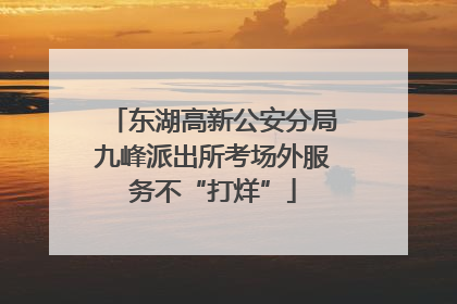 东湖高新公安分局九峰派出所考场外服务不“打烊”