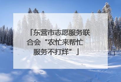 东营市志愿服务联合会“农忙来帮忙 服务不打烊”