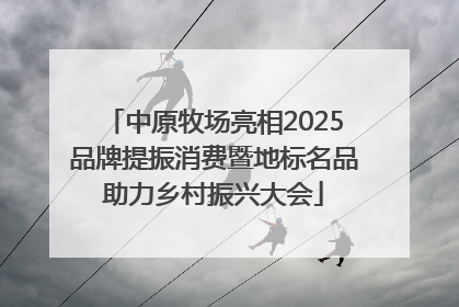 中原牧场亮相2025品牌提振消费暨地标名品助力乡村振兴大会
