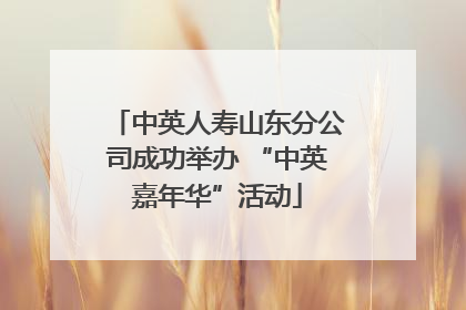 中英人寿山东分公司成功举办 “中英嘉年华”活动