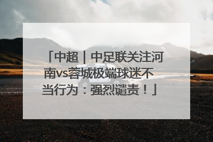 中超｜中足联关注河南vs蓉城极端球迷不当行为：强烈谴责！