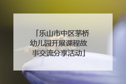 乐山市中区茅桥幼儿园开展课程故事交流分享活动