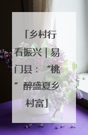 乡村行 看振兴｜易门县：“桃”醉盛夏乡村富