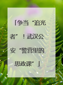 争当“追光者”！武汉公安“警营里的思政课”