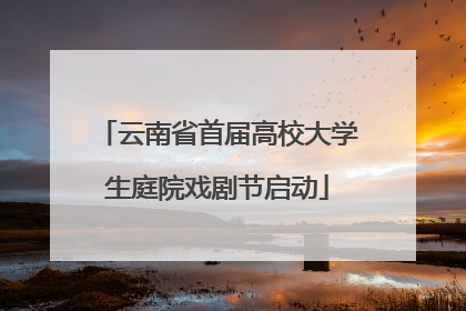 云南省首届高校大学生庭院戏剧节启动