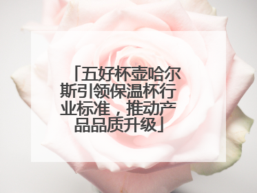 五好杯壶哈尔斯引领保温杯行业标准，推动产品品质升级