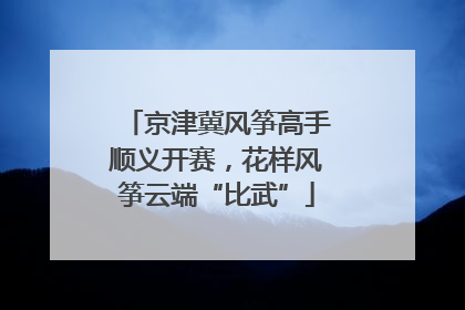 京津冀风筝高手顺义开赛，花样风筝云端“比武”